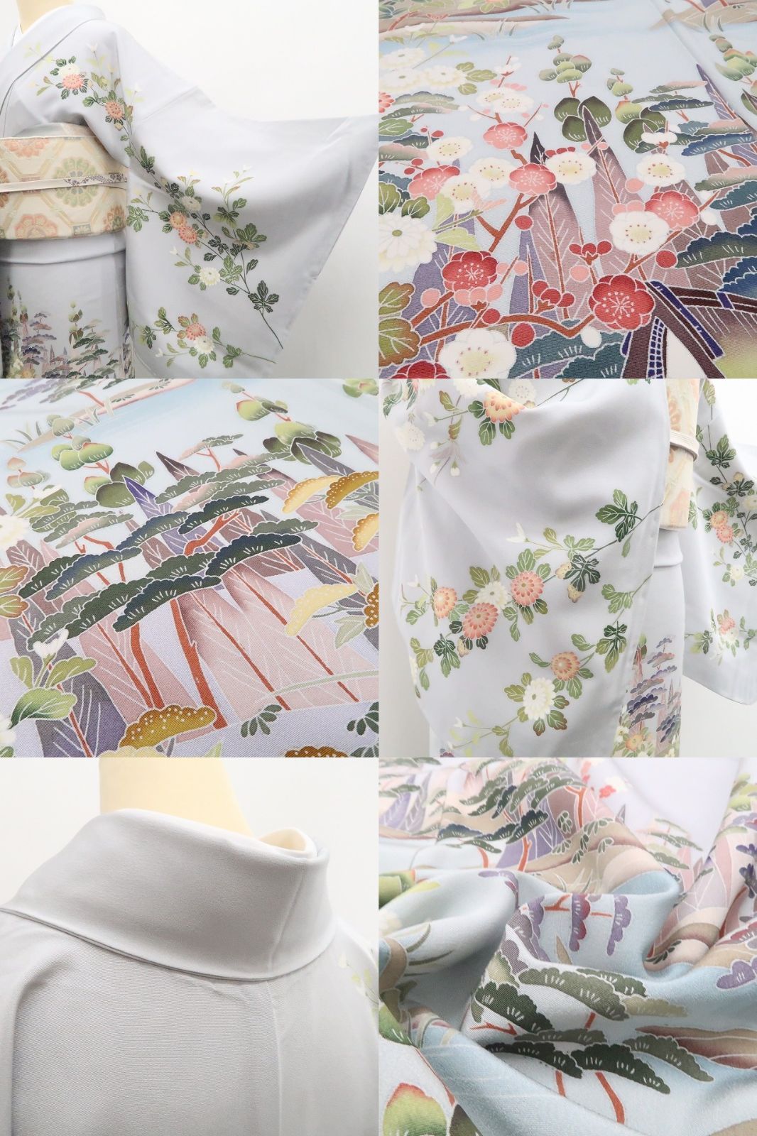 【新古品】tomihisa 新品 手描き友禅 落款 着物 正絹 仕付け糸付 作家物 訪問着 7741