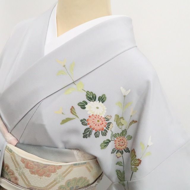 【新古品】tomihisa 新品 手描き友禅 落款 着物 正絹 仕付け糸付 作家物 訪問着 7741