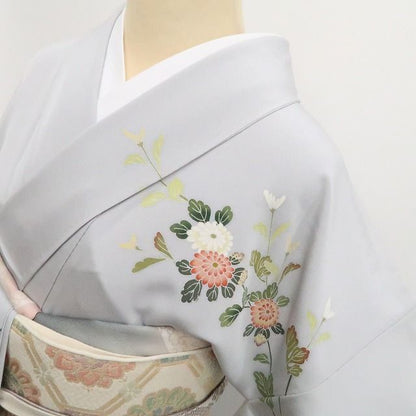 【新古品】tomihisa 新品 手描き友禅 落款 着物 正絹 仕付け糸付 作家物 訪問着 7741