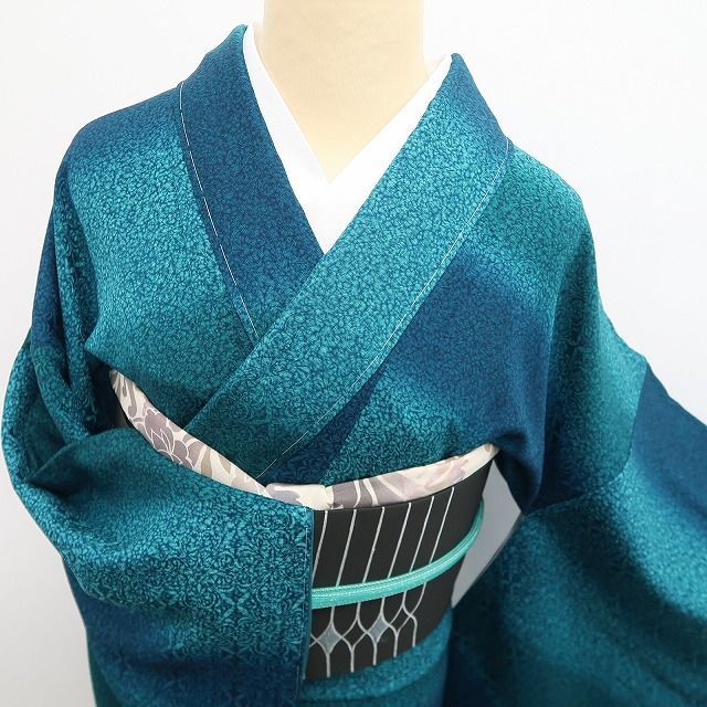 【新古品】tomihisa 新品 やまと誂製 変わり市松 着物 正絹 仕付け糸付 トールサイズ 小紋 7742