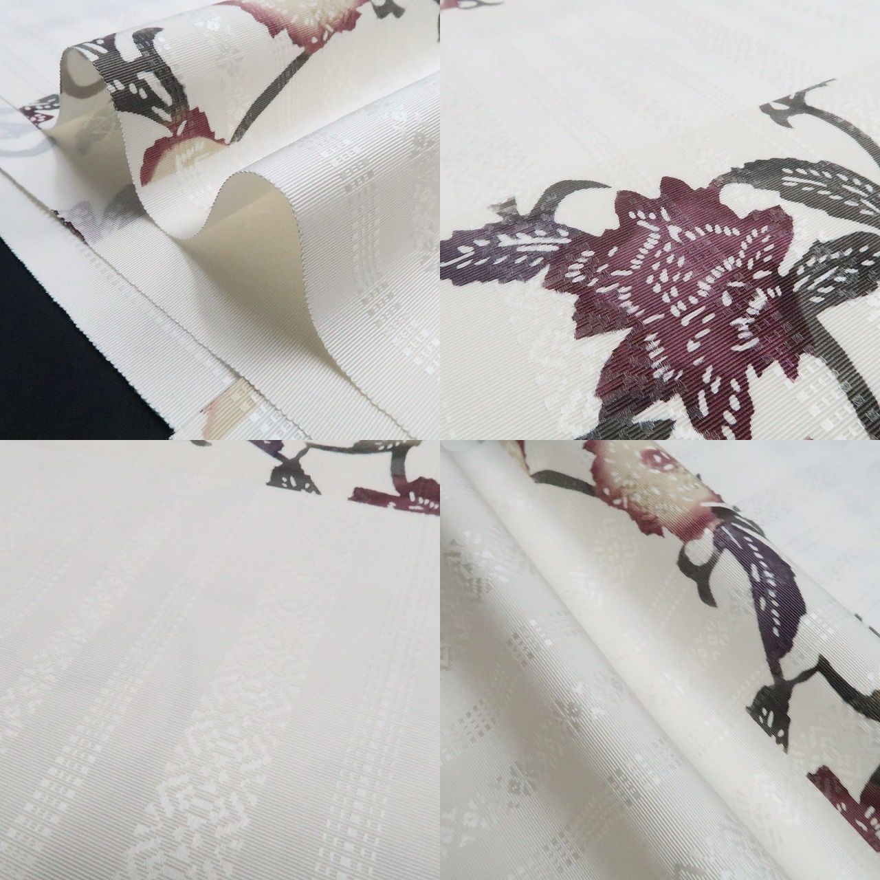 【新品】tomihisa 新品 本場筑前博多織 お仕立て上がり品 唐花 着物 正絹 八寸なごや帯 7743