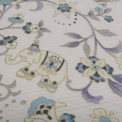 【新品】tomihisa 新品 岡重 本場筑前博多織 お仕立て上がり品 象更紗 着物 正絹 八寸なごや帯 7744