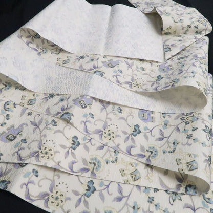 【新品】tomihisa 新品 岡重 本場筑前博多織 お仕立て上がり品 象更紗 着物 正絹 八寸なごや帯 7744
