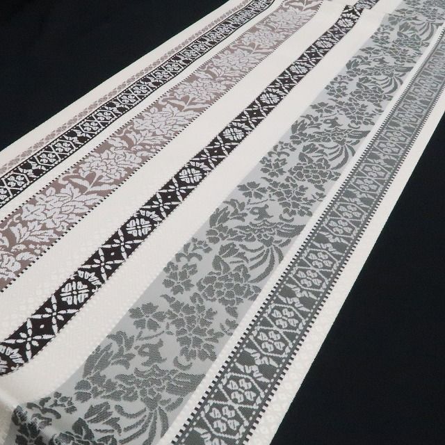 【新古品】tomihisa新品 本場筑前博多織 着物 正絹　八寸なごや帯 7745