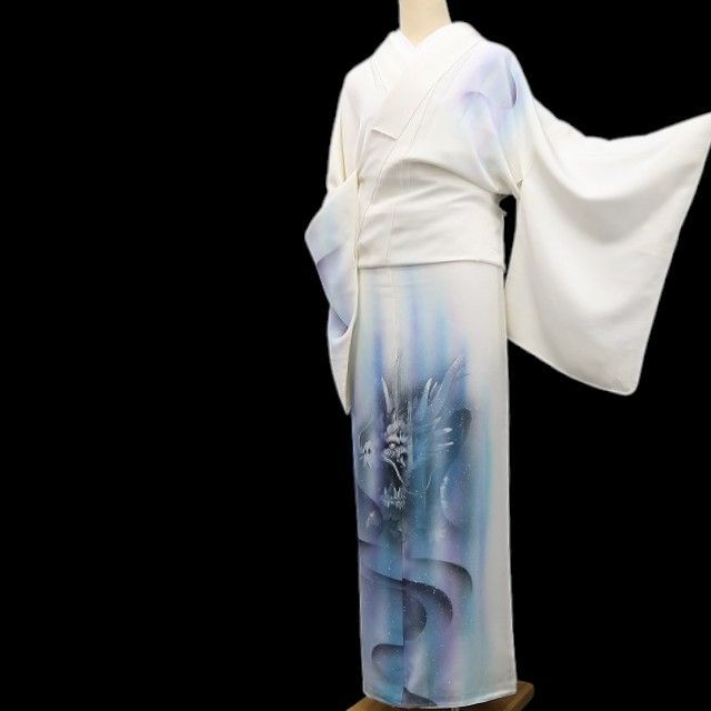 【新古品】tomihisa 新品 ドラゴン 龍 着物 正絹 仕付け糸付 トールサイズ 訪問着 7746