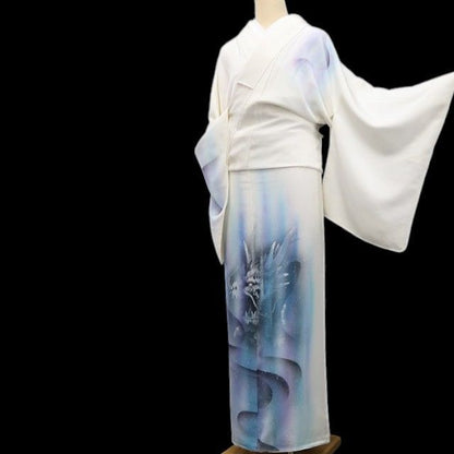 【新古品】tomihisa 新品 ドラゴン 龍 着物 正絹 仕付け糸付 トールサイズ 訪問着 7746