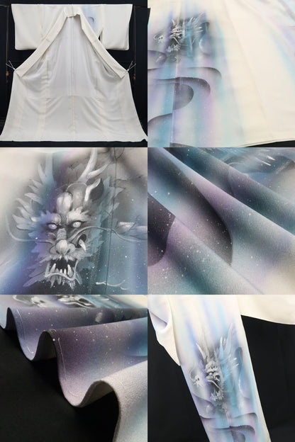 【新古品】tomihisa 新品 ドラゴン 龍 着物 正絹 仕付け糸付 トールサイズ 訪問着 7746