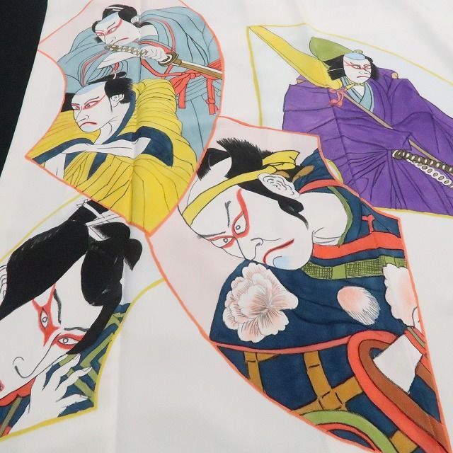 【新古品】tomihisa 新品 歌舞伎 雅峰 落款 着物 正絹 仕付け糸付 トールサイズ 訪問着 7747