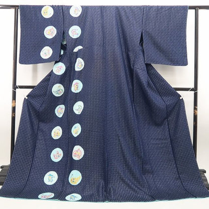 【新古品】tomihisa 新品 BANKAN SALAMU ペンギン ジンベエザメ 着物 胴抜き仕立て 付下げ 7749