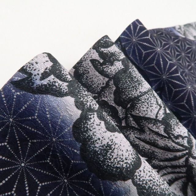 【新古品】tomihisa 新品 斉藤三才 落款 牡丹×市松×麻の葉 着物 正絹 仕付け糸付 小紋 7753