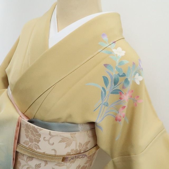 【新古品】tomihisa 新品 十日町友禅 岡村蒼風 落款 着物 正絹 仕付け糸付 訪問着 7757