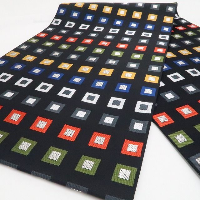 【新古品】tomihisa 新品 BANKAN アートモダン 着物 正絹 袋帯 7758