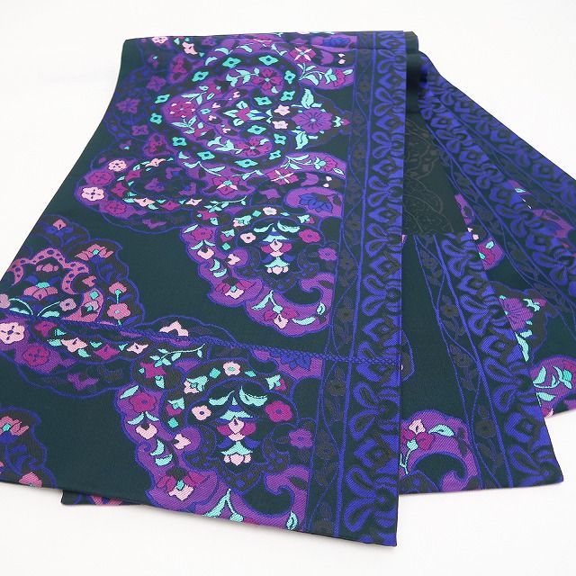【新古品】tomihisa 新品 BANKAN 唐花 着物 正絹 袋帯 7759