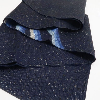 【中古】tomihisa 美品 荒波 着物 正絹 袋帯 7763