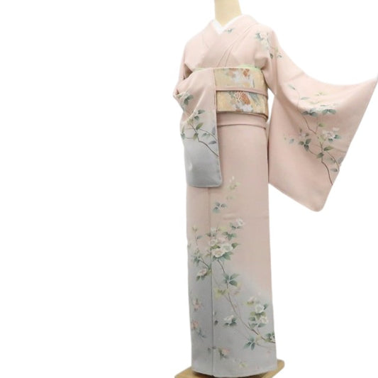 【新古品】tomihisa 新品 手描き友禅 着物 正絹 仕付け糸付 トールサイズ 訪問着 7764