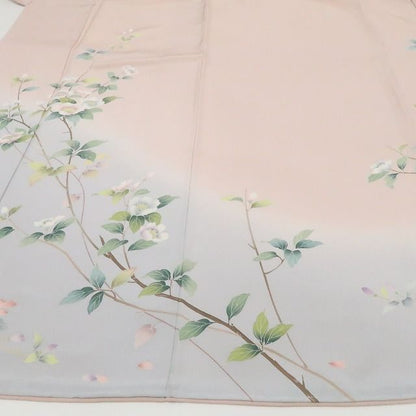 【新古品】tomihisa 新品 手描き友禅 着物 正絹 仕付け糸付 トールサイズ 訪問着 7764