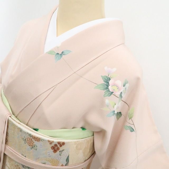 【新古品】tomihisa 新品 手描き友禅 着物 正絹 仕付け糸付 トールサイズ 訪問着 7764
