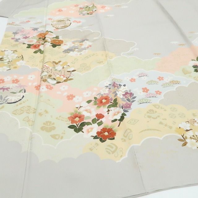 【新古品】tomihisa 新品 金駒刺繍 着物 正絹 仕付け糸付 訪問着 7765