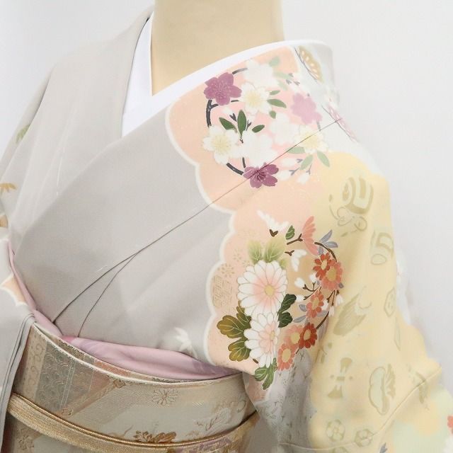 【新古品】tomihisa 新品 金駒刺繍 着物 正絹 仕付け糸付 訪問着 7765