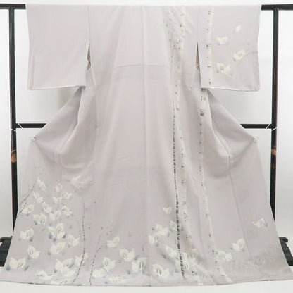 【新古品】tomihisa 新品 水芭蕉 落款 着物 正絹 仕付け糸付 作家物 訪問着 7766