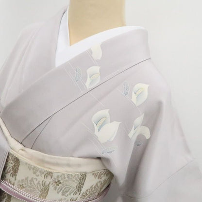 【新古品】tomihisa 新品 水芭蕉 落款 着物 正絹 仕付け糸付 作家物 訪問着 7766