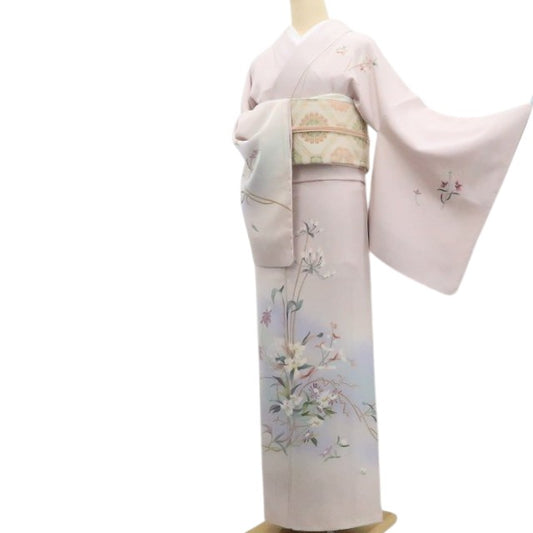 【新古品】tomihisa 新品 手描き友禅 着物 正絹 仕付け糸付 訪問着 7769