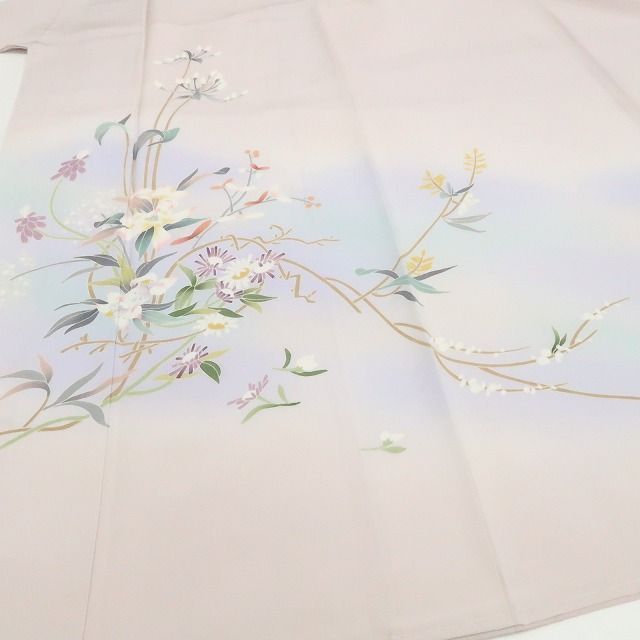 【新古品】tomihisa 新品 手描き友禅 着物 正絹 仕付け糸付 訪問着 7769