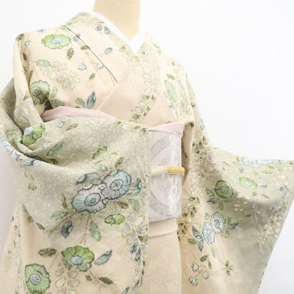 【新古品】tomihisa 未使用品 辻ヶ花 絞り 落款 着物 正絹 仕付け糸付 レディース S/M 作家物 訪問着 7771