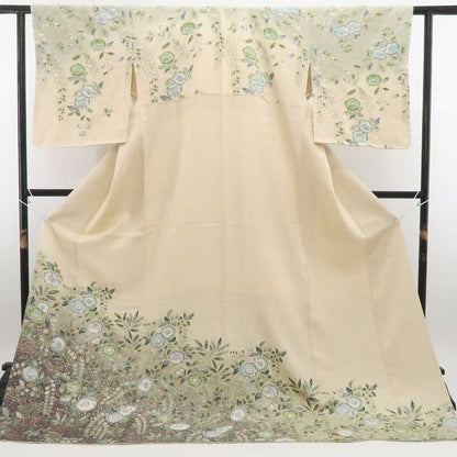 【新古品】tomihisa 未使用品 辻ヶ花 絞り 落款 着物 正絹 仕付け糸付 レディース S/M 作家物 訪問着 7771