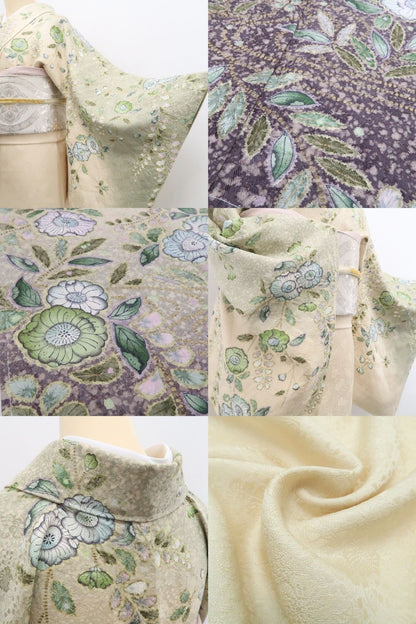【新古品】tomihisa 未使用品 辻ヶ花 絞り 落款 着物 正絹 仕付け糸付 レディース S/M 作家物 訪問着 7771
