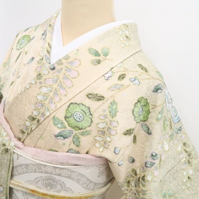 【新古品】tomihisa 未使用品 辻ヶ花 絞り 落款 着物 正絹 仕付け糸付 レディース S/M 作家物 訪問着 7771