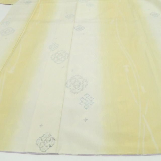 【新古品】tomihisa 新品 やまと誂製 縦暈し 着物 正絹 証紙付 仕付け糸付　結城紬 7772
