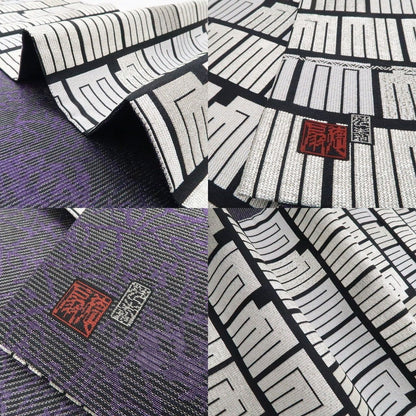 【新古品】tomihisa 新品 藤林徳扇 落款 源氏香 リバーシブル 着物 正絹 全通 袋帯 7775