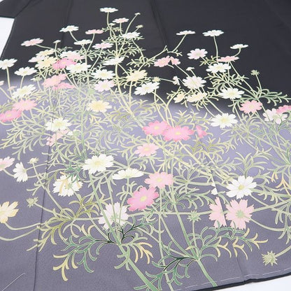 【新古品】tomihisa 新品 秀美謹製 秋桜 コスモス 着物 正絹 仕付け糸付 訪問着 7780