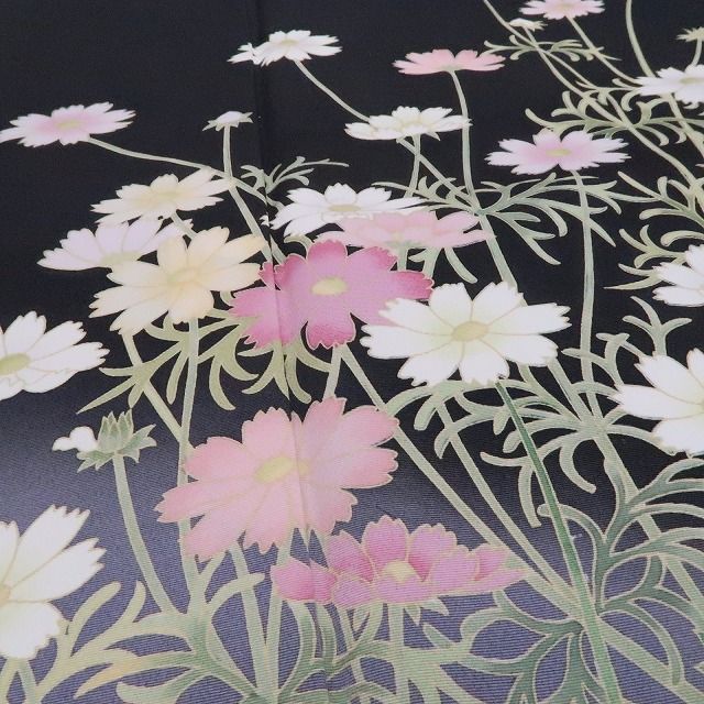 【新古品】tomihisa 新品 秀美謹製 秋桜 コスモス 着物 正絹 仕付け糸付 訪問着 7780