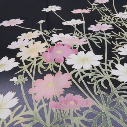 【新古品】tomihisa 新品 秀美謹製 秋桜 コスモス 着物 正絹 仕付け糸付 訪問着 7780
