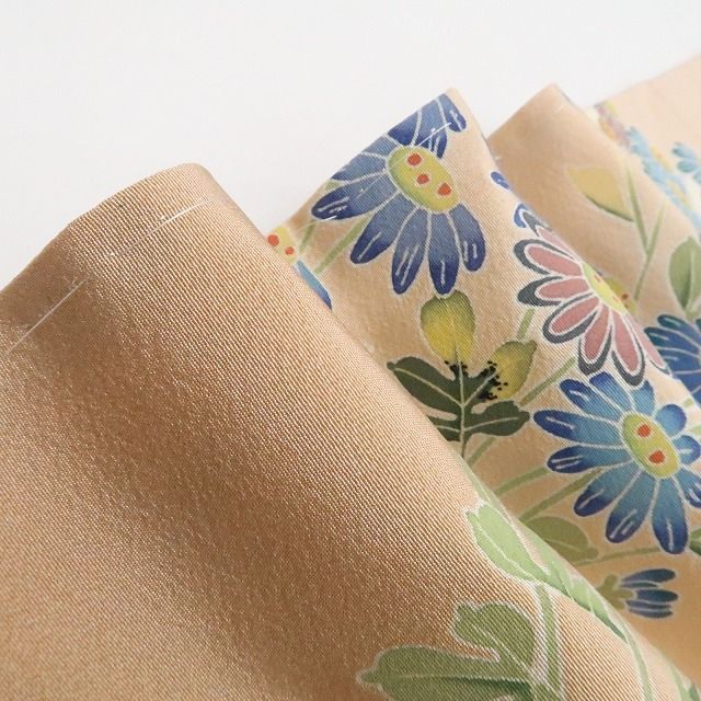 【新古品】tomihisa 新品 手描き友禅 菊 着物 正絹 仕付け糸付 訪問着 7781