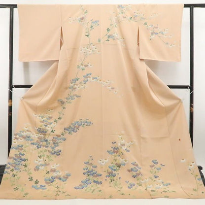 【新古品】tomihisa 新品 手描き友禅 菊 着物 正絹 仕付け糸付 訪問着 7781