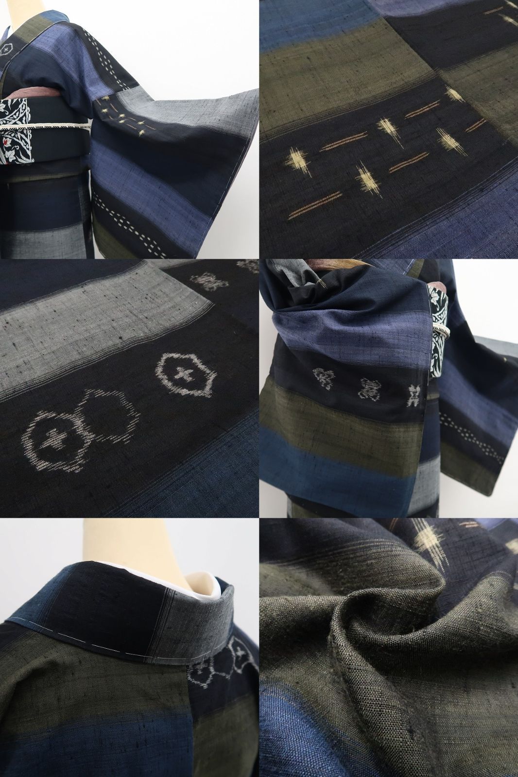 【新古品】tomihisa 新品 着物 正絹 証紙付 仕付け糸付 トールサイズ 置賜紬 7785