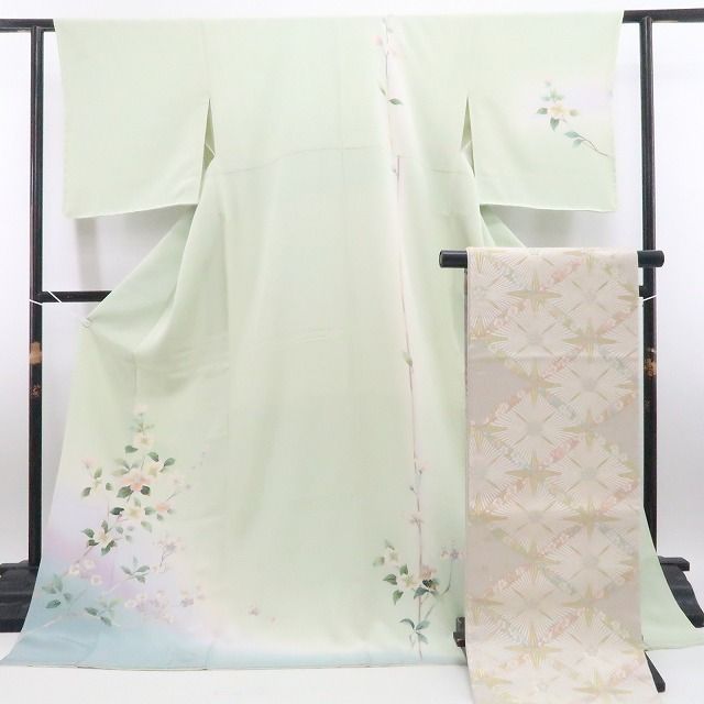 【新古品】tomihisa 新品 ３点セット 本加賀友禅 多崎元人 落款　着物・長襦袢・袋帯 7786