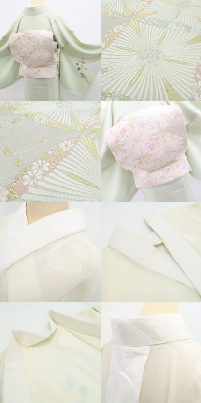 【新古品】tomihisa 新品 ３点セット 本加賀友禅 多崎元人 落款　着物・長襦袢・袋帯 7786