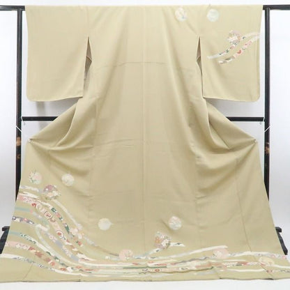 【新古品】tomihisa 新品 金駒刺繍 着物 正絹 仕付け糸付 トールサイズ 訪問着 7787