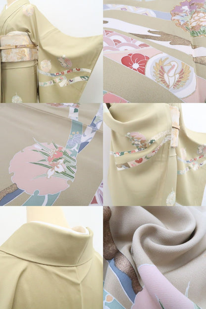【新古品】tomihisa 新品 金駒刺繍 着物 正絹 仕付け糸付 トールサイズ 訪問着 7787