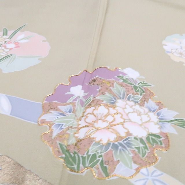 【新古品】tomihisa 新品 金駒刺繍 着物 正絹 仕付け糸付 トールサイズ 訪問着 7787