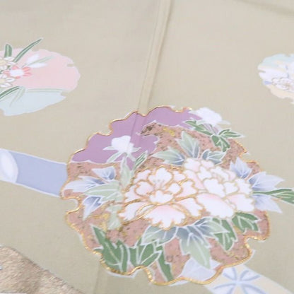 【新古品】tomihisa 新品 金駒刺繍 着物 正絹 仕付け糸付 トールサイズ 訪問着 7787