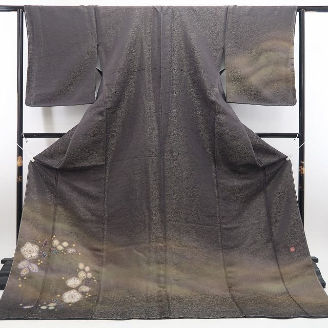 【新古品】tomihisa 新品 二代目久保田一竹 落款 一竹の辻ヶ花 着物 正絹 仕付け糸付 付下げ 7789