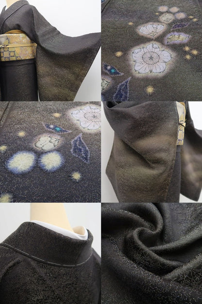 【新古品】tomihisa 新品 二代目久保田一竹 落款 一竹の辻ヶ花 着物 正絹 仕付け糸付 付下げ 7789