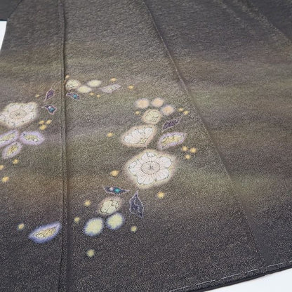 【新古品】tomihisa 新品 二代目久保田一竹 落款 一竹の辻ヶ花 着物 正絹 仕付け糸付 付下げ 7789
