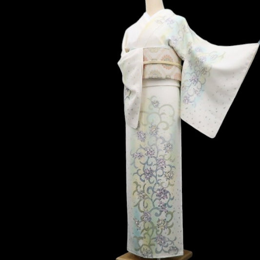【新古品】tomihisa　新品 本加賀友禅 近藤京華 落款 着物 正絹 仕付け糸付　訪問着 7791