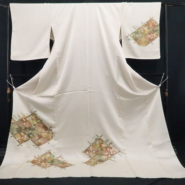 【新古品】tomihisa　新品 希少トールサイズ 京友禅 金駒刺繍 着物 正絹 仕付け糸付　訪問着 7792